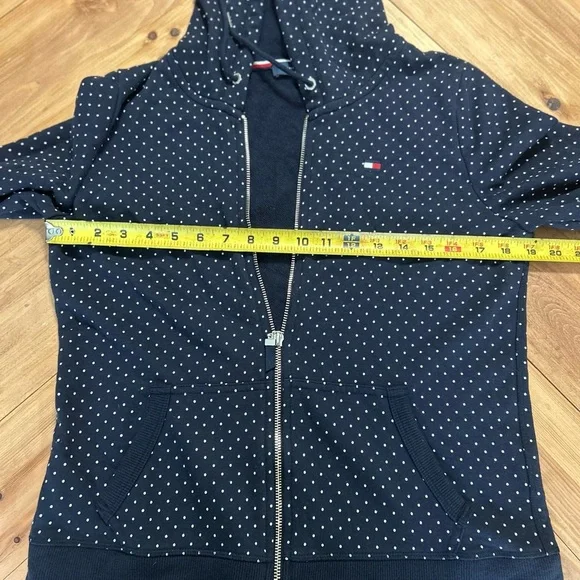 Tommy Hilfiger Navy Polka Dot Women's Hoodie - Picture 7 of 8